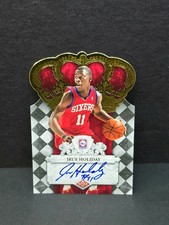 2009-10 Panini Crown Royale Jrue Holiday Rookie ON CARD AUTO /599  NBA Champion. rookie card picture