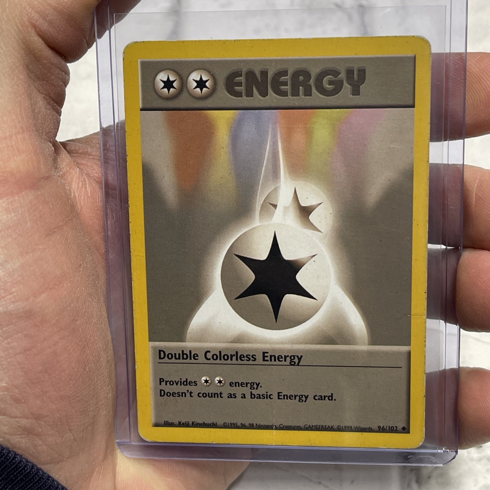 Double Colorless Energy 96/102 Base Set Pokemon Card WOTC 1999 Vintage TCG MP