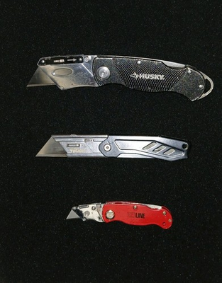 #ad Husky Redline Utility Knife Lot Folding Box Cutter Set 3pc $14.50