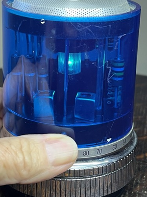 #ad Vintage GE Blue Max quot;Police Lightquot; Radio Translucent Lucite Case $175.00