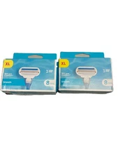 Gillette Venus Smooth 3 Blade Razors 8 Cartridges XL Qty 2 Torn Boxes  (16) New