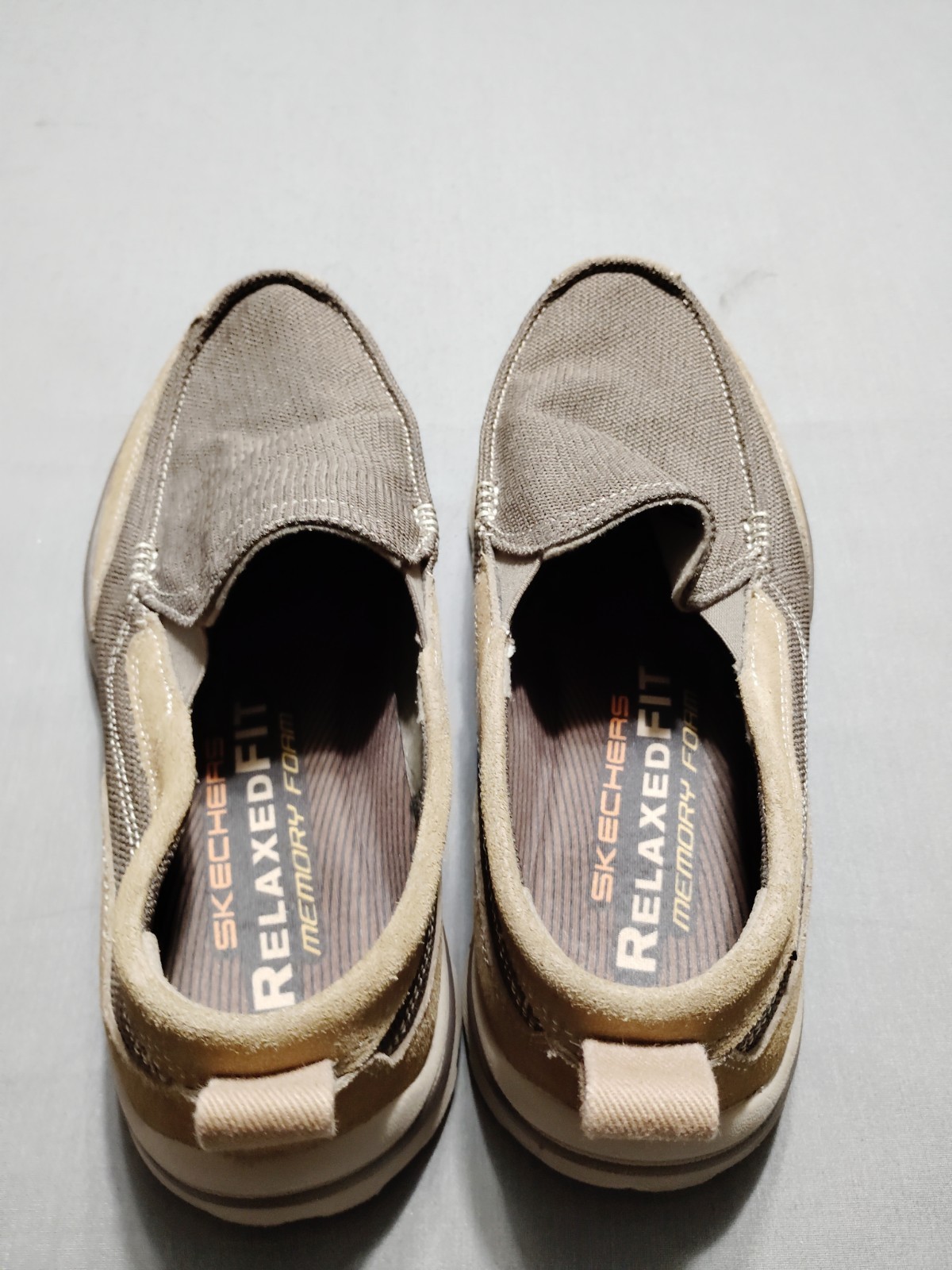 Skechers Relaxed Memory Foam Arch Slip-Ins Shoes Men 11 Two Tone Brown Old Money image 7