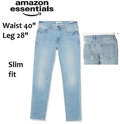 Amazon Essentials Herren Blue Jeans Taille 40'', Bein 28'', Slim Fit. B077XP53B2