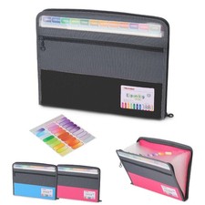 Expanding Zipper File Folder 13 Pockets Accordion File Organizer Bag A4 Paper