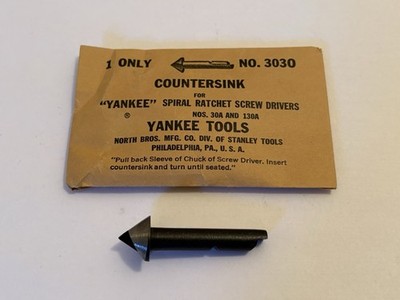 STANLEY  YANKEE  NORTH BROS. #3030 COUNTERSINK DRILL BIT W/ENV - 30A 130A - NEW