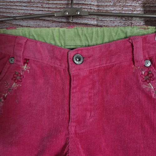 Pumpkin Patch Pink Corduroy Pants ~ Size 2 Girls ~ Floral Embroidery, Adjustable - Picture 5 of 10