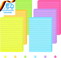 Gute 6 BlöCken Haftnotizen,270 Blatt Linierte Haftnotizen,100 X 150 Mm Sticky No