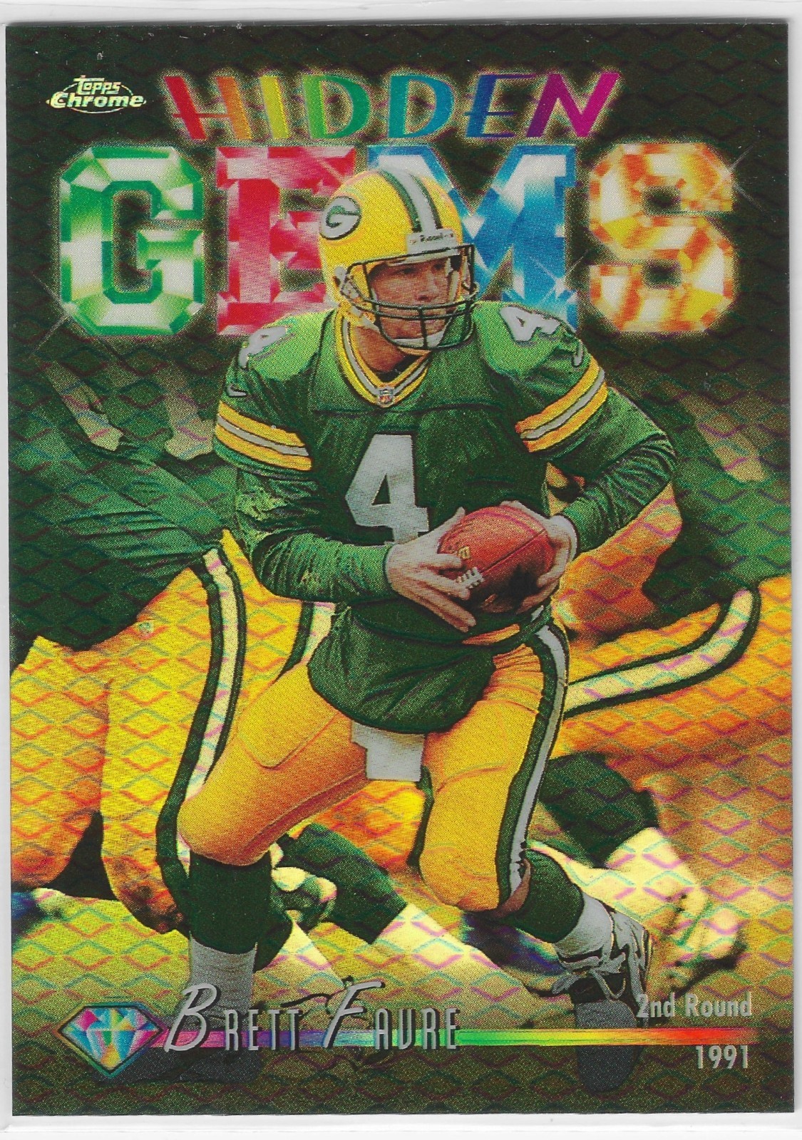 Brett Favre 1998 Topps Chrome Hidden Gems Refractor #HG6 Green Bay Packers