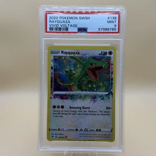 The Pokémon Company Rayquaza Vivid Voltage 138/185 PSA 9 Amazing Rare Holo
