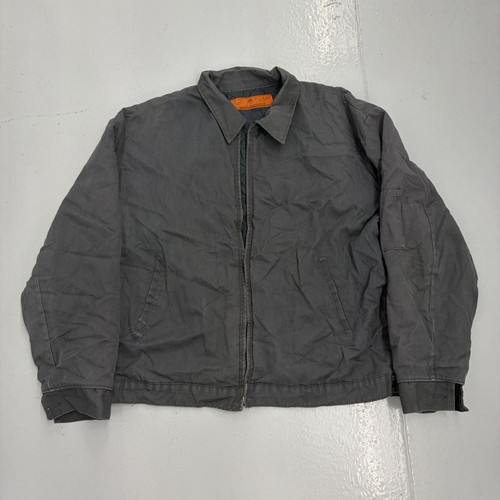 Vintage 70s Red Kap Grey Canvas Workwear Mechanics Jacket 1970s True Vintage