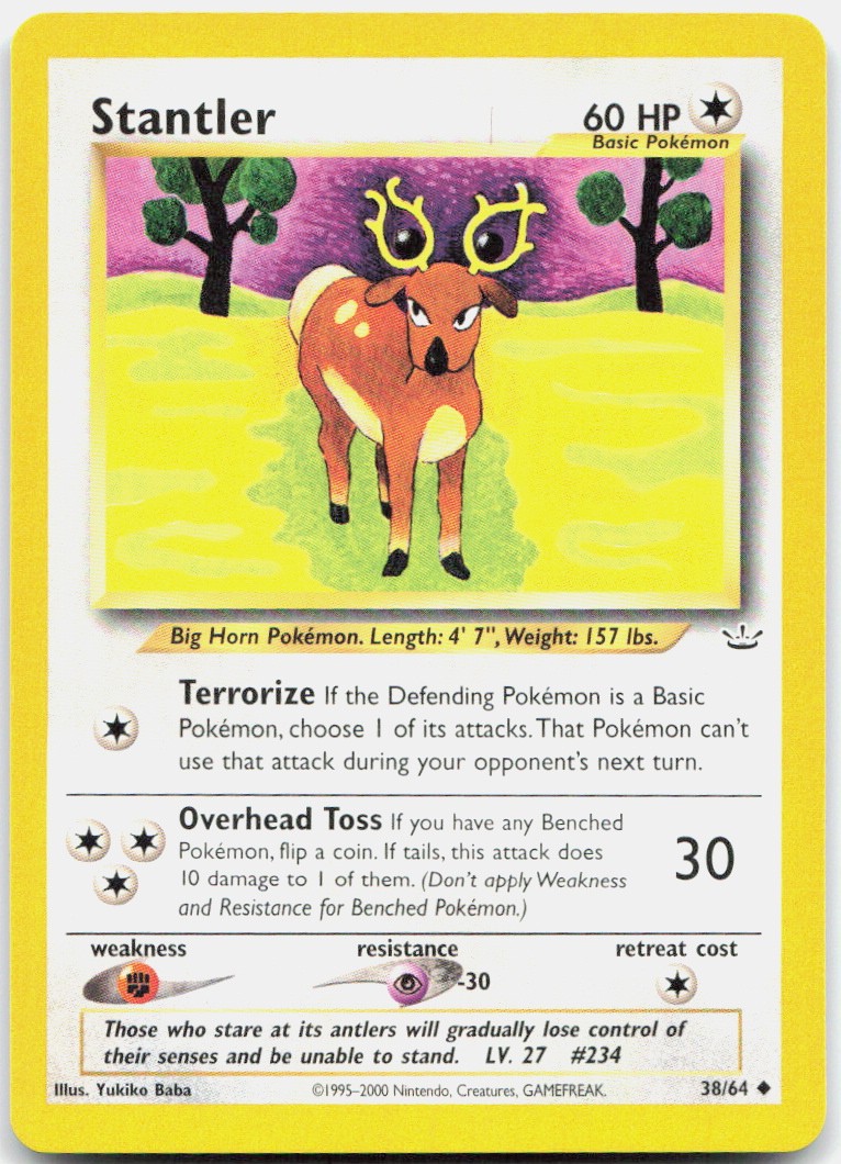 Pokemon TCG Stantler Neo Revelation Uncommon 38/64 Unlimited