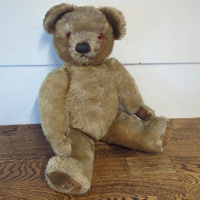 Chad Valley Teddy Bear Antique Large Mohair Straw Filled 40s? Mid