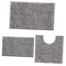 Bathroom Rugs, Bathroom Rug 16" x 24"  20" x 32" 20" x 20" U shape Light Grey