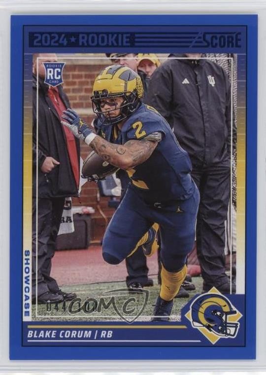 2024 Score Rookies Showcase 44/100 Blake Corum #389 Rookie RC rf2