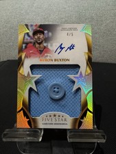 2023 Topps Five Star Byron Buxton Autograph Jumbo Patch Relic 4/5 #FSJP-BB Twins