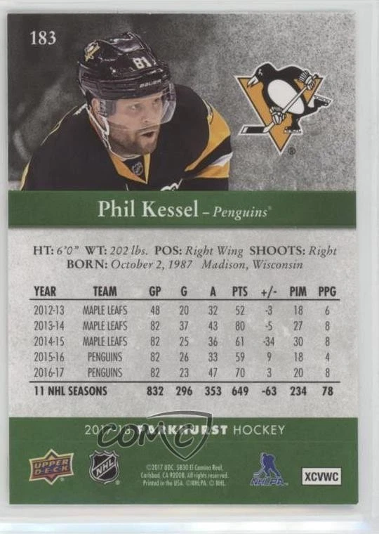 2017-18 Upper Deck Parkhurst Phil Kessel #183 - Image 2 of 2