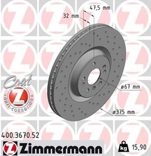 ZIMMERMANN Bremsscheibe 400.3670.52 für MERCEDES-BENZ ZIMMERMANN Bremsscheibe 400.3670.52 für MERCEDES-BENZ