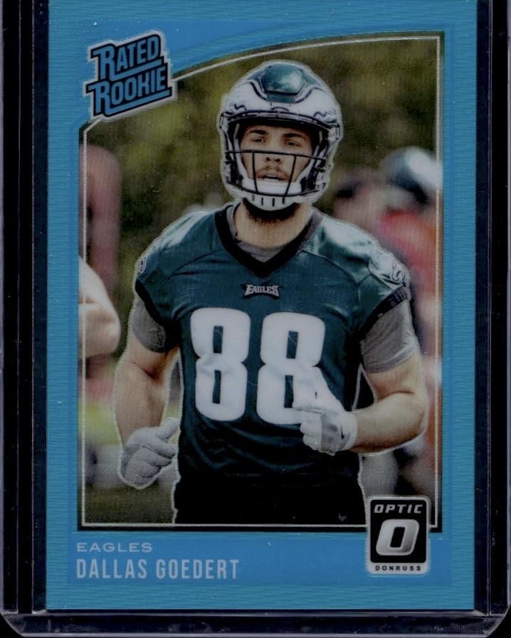 2018 Donruss Optic #197 Dallas Goedert Aqua #/299