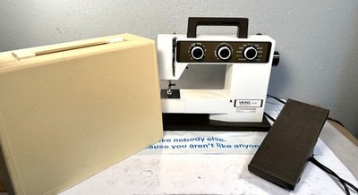 Vintage Husqvarna Viking 3610 Sewing Machine Case And Foot Pedal ~ Runs Strong