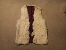 Vintage Real Arctic Fox Fur Gilet Waistcoat 