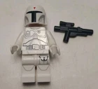 LEGO Star Wars White Boba Fett Prototype Minifigure SW0631 NO ANTENNA BACKPACK