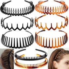 8 PCS Fashion No Slip Effortless Plastic Headbands with Teeth, Hair Accessories