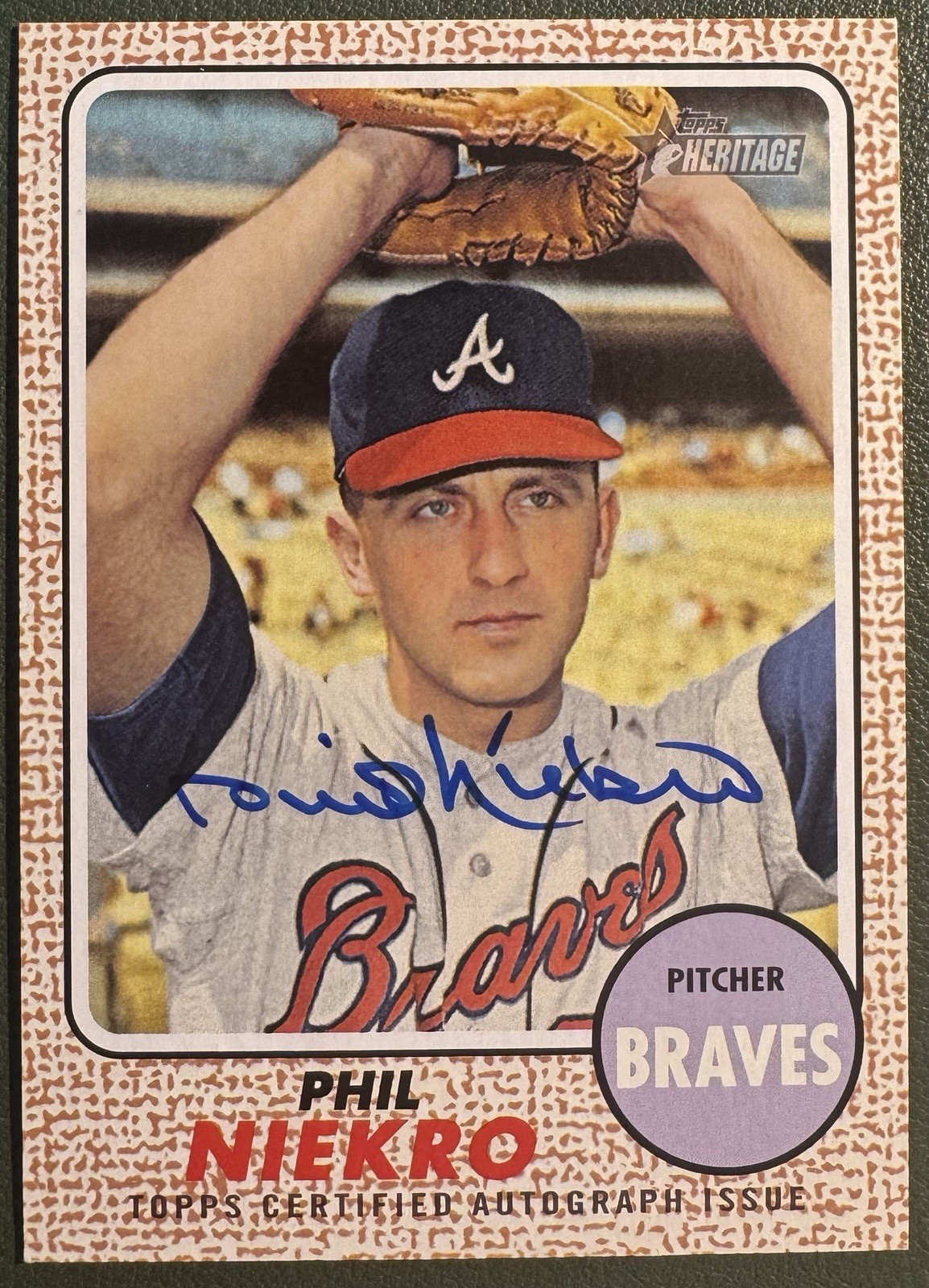 2017 Topps Heritage Phil Niekro Real One Auto #ROA-PN Braves
