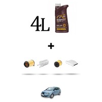 Hoffcar Wartungsset 4 Filter Und 4L ÖL FüR Seat Toledo Iii (5P2) 1.4 Tsi 92Kw