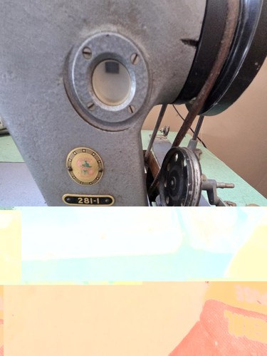SINGER 281-1 Industrial Lockstitch Sewing Machine Head w/ Table ...
