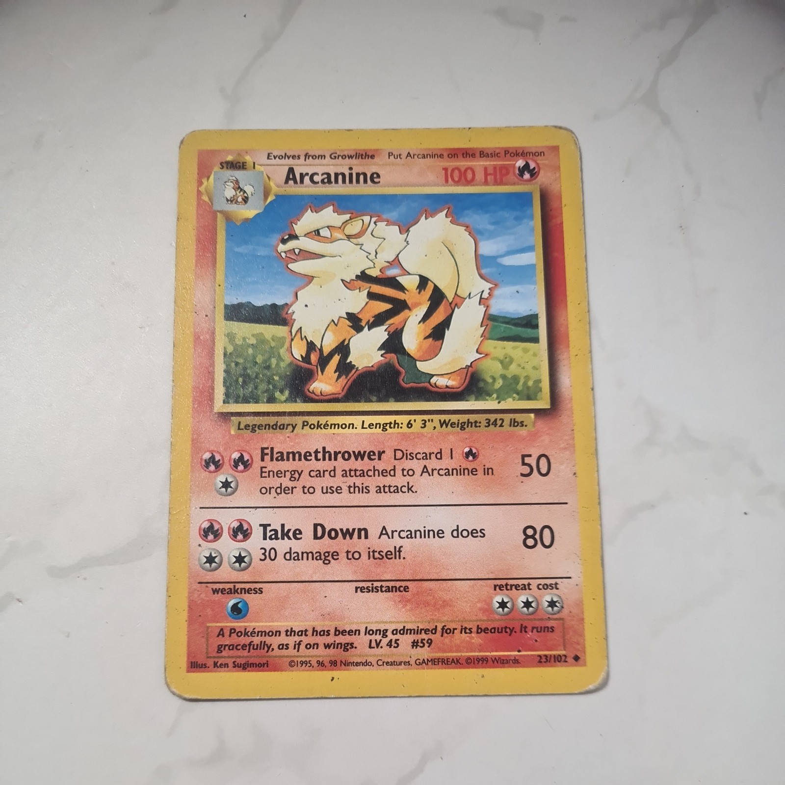 ARCANINE - Base Set - 23/102 - Pokemon Card None Graded