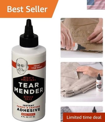 Bish's 12 Pack Instant Fabric and Leather Adhesive - Waterproof & Non-Toxic 6oz