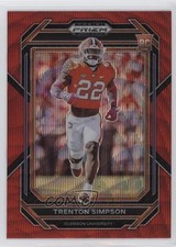 2023 Panini Prizm Draft Picks Ruby Wave Prizm Trenton Simpson #178 3hd