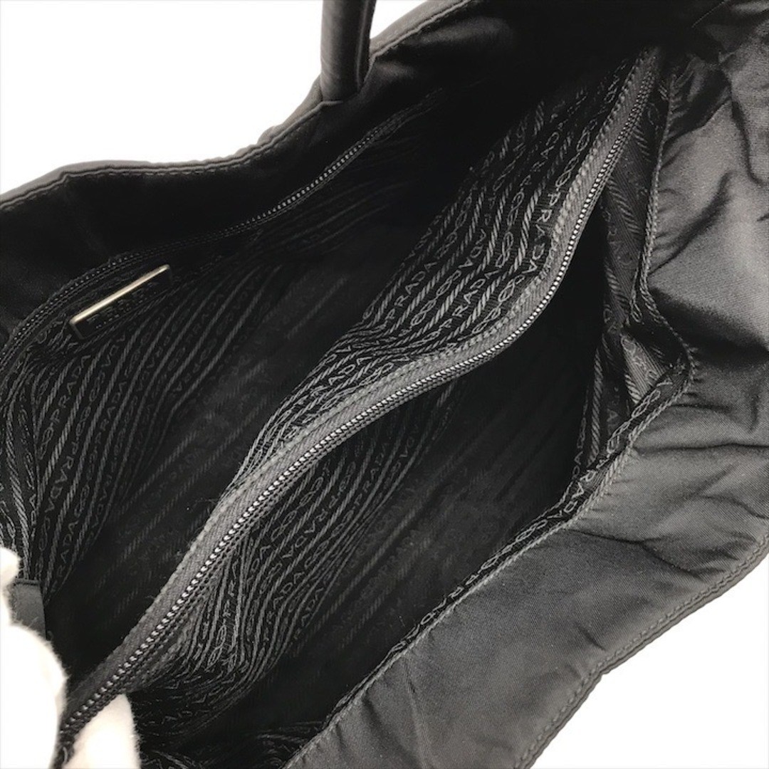 Good condition PRADA nylon tessuto triangle logo ladies tote bag black k4943 thumbnail 8