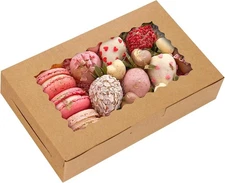 20Pcs Cookie Boxes, 7X4.3X1.5In Small Treats Boxes, Mini Cake Boxes for Macaron