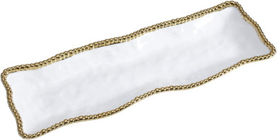 Golden Salerno Porcelain Rectangle Serving Piece