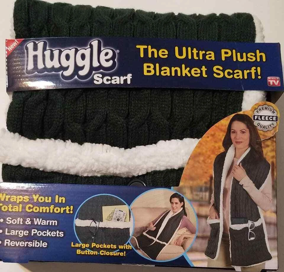 Ontel Huggle Scarf, Grey, One Size (LOC NS)