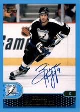 Brian Holzinger Signed Auto 2001-02 Topps card Tampa Bay Lightning