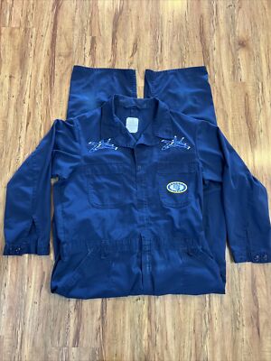 Vintage Flight Suit Overalls Blue Angels F-18 ICAS Safety First Patches  Size 50L
