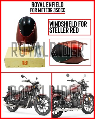 Fits Royal Enfield For Meteor 350 Steller Red Windshield
