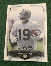 MIKE DAVIS - 2014 TOPPS ROOKIE CARD # 411 - TEXAS NCAA - OAKLAND RAIDERS - NFL. rookie card picture