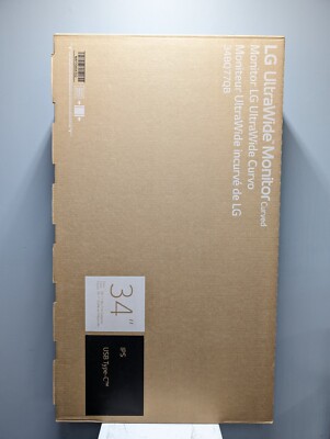 LG Ultrawide 34BQ77QB-B 34'' UW-QHD IPS 60Hz 5ms Curved Monitor - USB C, Speakers
