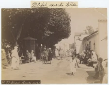 Blidah. Marché arabe. Algérie. Algeria. Tirage albuminé circa 1890