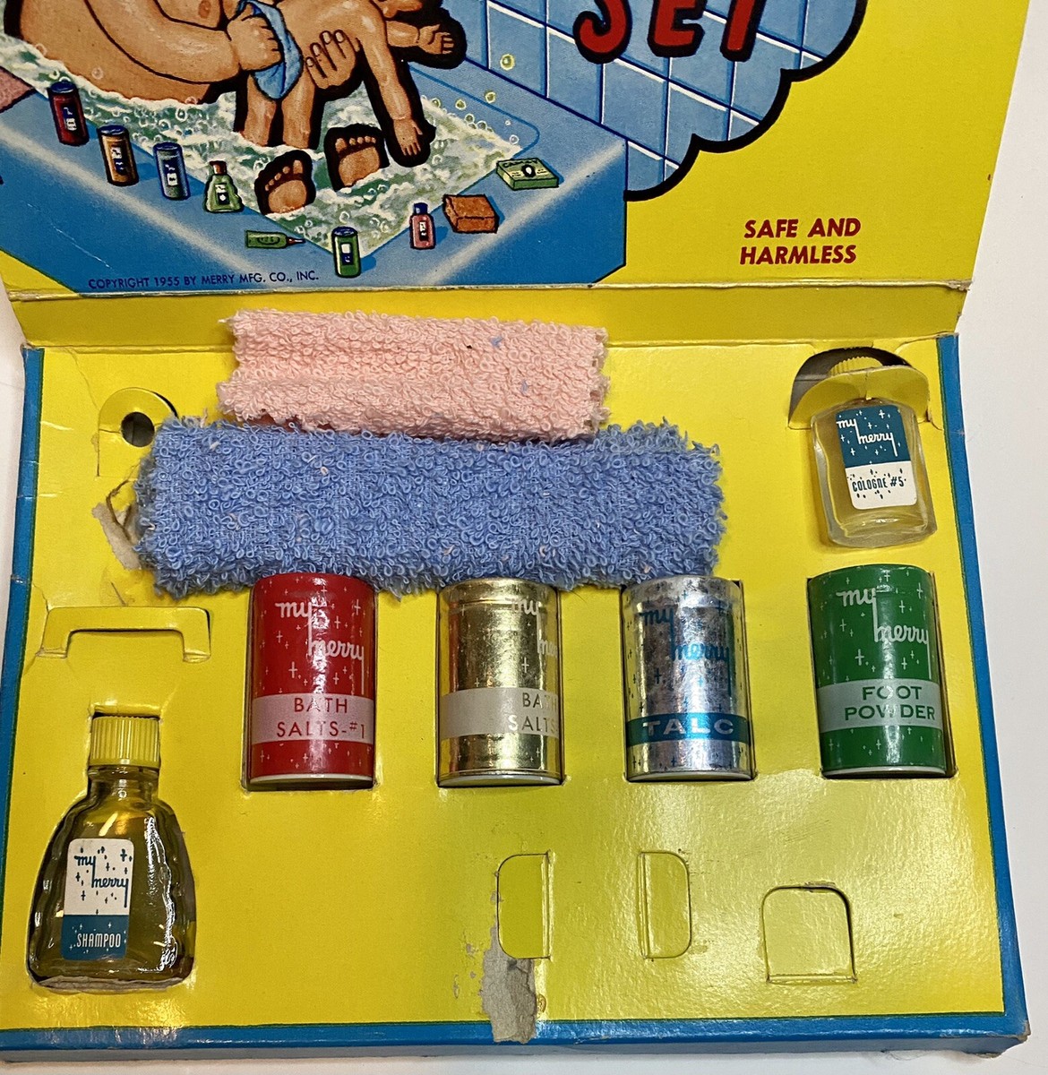 My Merry Dolly's Bath Play Set 1960 Vintage Doll Toy Mini