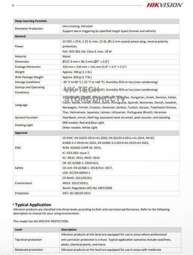 Hikvision 4k 8MP Acusense luce stroboscopica e avviso acustico fotocamera luce ibrida intelligente - Foto 5 di 11