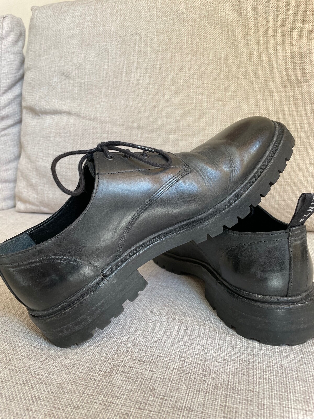 SAOLA Scarpe stringate AllSaints Tor in pelle Nero