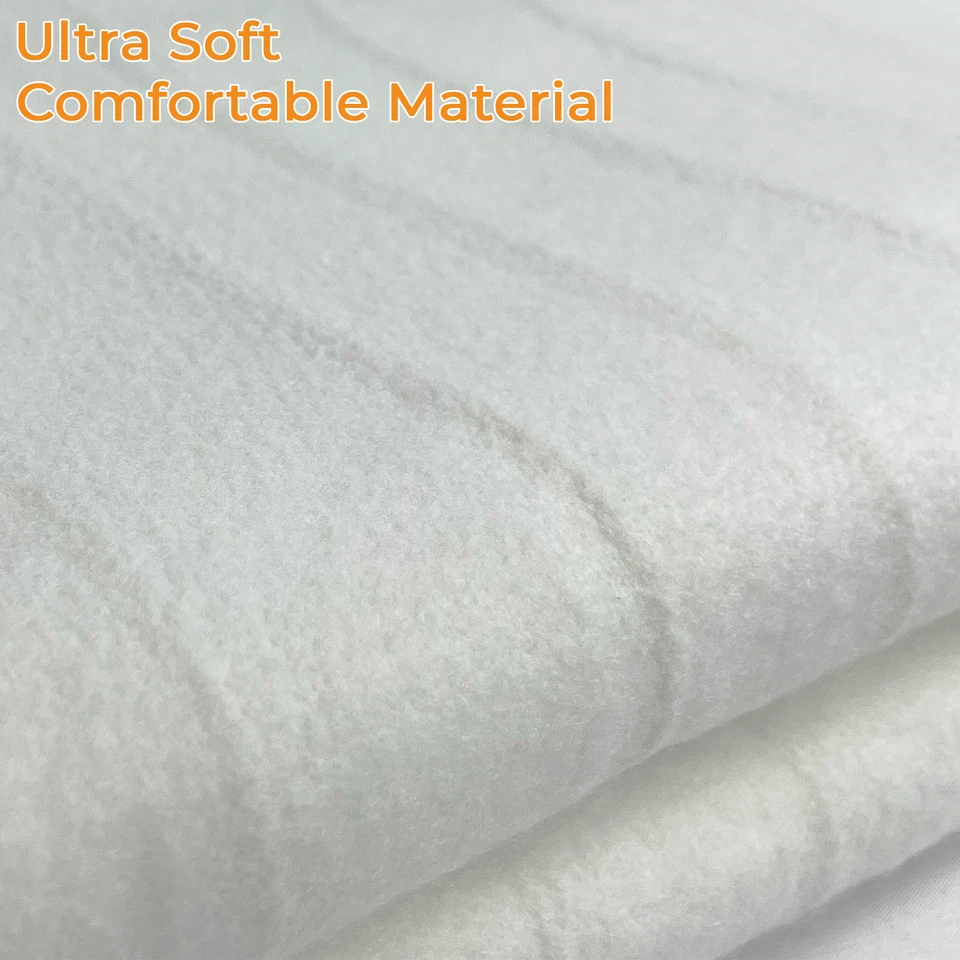 LUXURIOUS ELECTRIC HEATED SOFT FLEECE WHITE UNDER BLANKET DOUBLE - Image 4 of 4