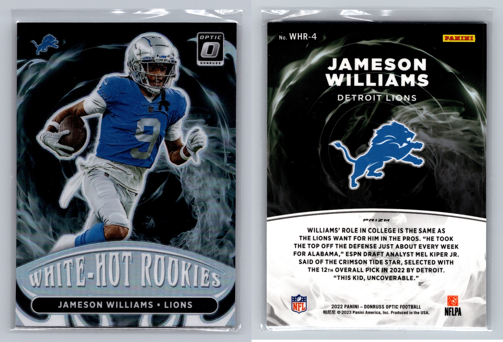 2022 Donruss Optic #WHR-4 Jameson Williams White Hot Rookies