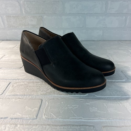 LifeStride Velocity 2.0 Booties Womens 8 Black Zora Wedge Slip On Loafer Comfort - Picture 12 of 12