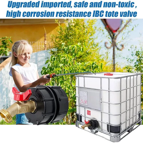 Adaptador de tanque de agua IBC de 275-330 galones 3/4" accesorios de latón conector de válvula - Imagen 10 de 12