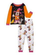 Disney Minnie Mouse Halloween 2PC Long Sleeve Cotton Pajama Set Girl Size 5T